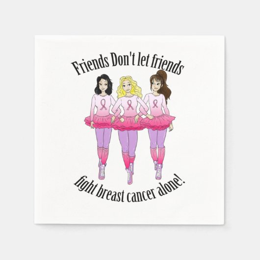 Borstkanker: Niemand vecht alleen Servet (Voorkant)