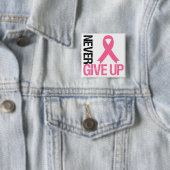 Borstkanker Nooit opgeven Vierkante Button 5,1 Cm (In situ)