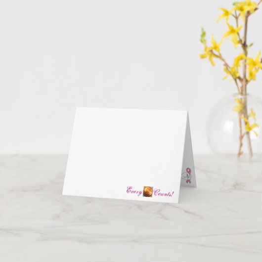 Borstkanker Notitiekaarten (Gele Bloem)