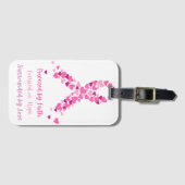 Borstkanker ondersteunend bagagelabel (Voorkant (horizontaal))