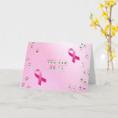 Borstkanker ondersteuning, aanmoediging, empowerme kaart (Gele Bloem)