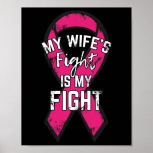 Borstkanker Ondersteuning Gift Awareness Echtgenot Poster