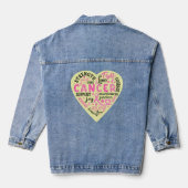 Borstkanker ondersteuning hart denim jacket (Achterkant)