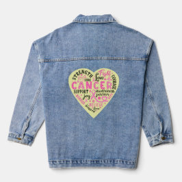 Borstkanker ondersteuning hart denim jacket