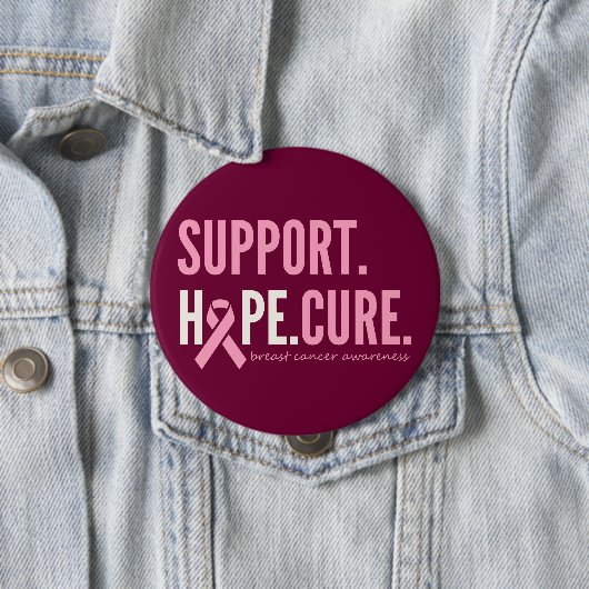 Borstkanker Ondersteuning Hope Cure Button (In situ)