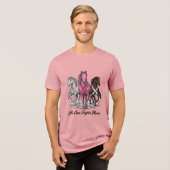 Borstkanker Ondersteuning Paard Vector T-shirt Ont (Voorkant volledig)