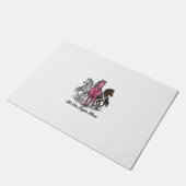 Borstkanker Ondersteuning Paard Vector T-shirt Ont Deurmat (Schuin)