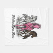 Borstkanker Ondersteuning Paard Vector T-shirt Ont Fleece Deken (Voorkant (Horizontaal))