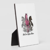 Borstkanker Ondersteuning Paard Vector T-shirt Ont Fotoplaat (Zijkant)