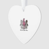 Borstkanker Ondersteuning Paard Vector T-shirt Ont Ornament (voorkant)