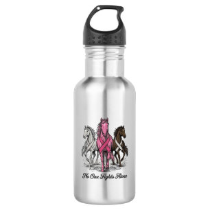 Borstkanker Ondersteuning Paard Vector T-shirt Ont Waterfles