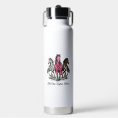 Borstkanker Ondersteuning Paard Vector T-shirt Ont Waterfles (Voorkant)