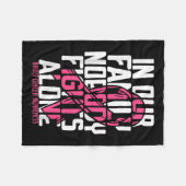 Borstkanker Ondersteuning Pink Breast Cancer Aware Fleece Deken (Voorkant (Horizontaal))