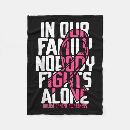 Borstkanker Ondersteuning Pink Breast Cancer Aware Fleece Deken (Voorkant)