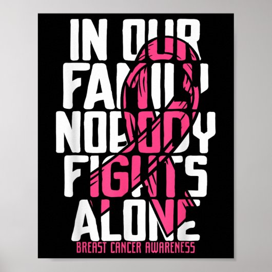 Borstkanker Ondersteuning Pink Breast Cancer Aware Poster (Voorkant)