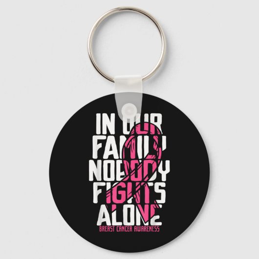 Borstkanker Ondersteuning Pink Breast Cancer Aware Sleutelhanger (Voorkant)