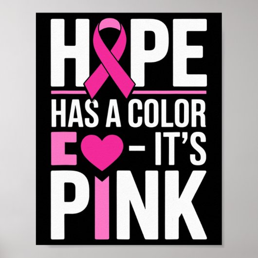 Borstkanker Ondersteuning Roze Oktober Borstkanker Poster (Voorkant)