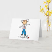 Borstkanker Ondersteuning T-shirts en geschenken Kaart (Gele Bloem)