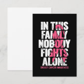 Borstkanker Ondersteuning voor  familie borstkanke Bedankkaart (Voorkant / Achterkant)