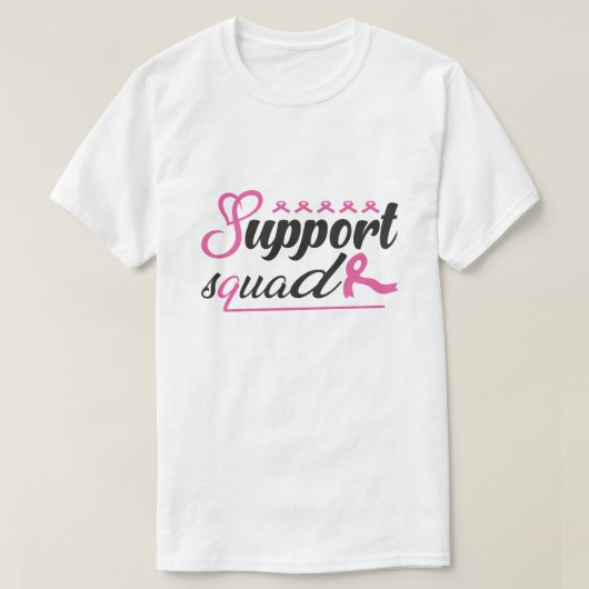 Borstkanker Ondersteuningsteam Borstkanker Overlev T-shirt (Design voorkant)