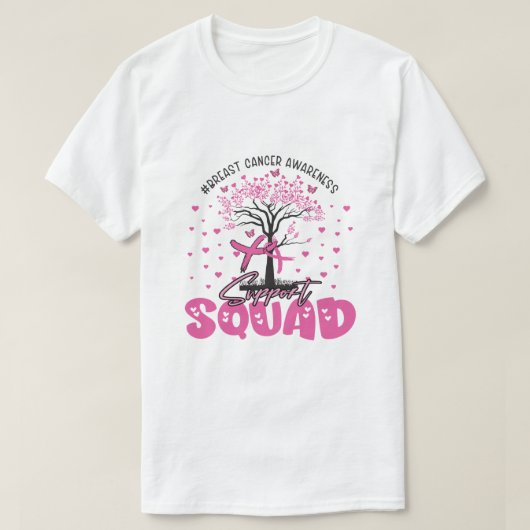 Borstkanker Ondersteuningsteam Borstkanker Overlev T-shirt (Design voorkant)