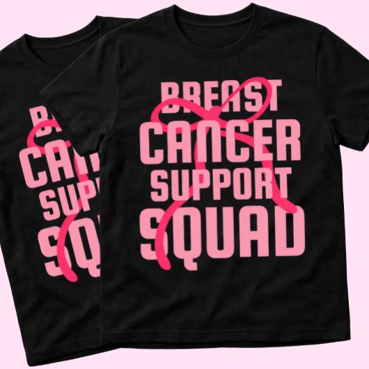 Borstkanker Ondersteuningsteam Roze Lint T-shirt