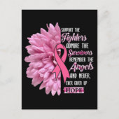 Borstkanker ondersteunt de strijders die haar T- Briefkaart (Voorkant)