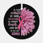 Borstkanker ondersteunt de strijders die haar T- Glas Ornament (Achterkant)