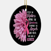 Borstkanker ondersteunt de strijders die haar T- Keramisch Ornament (Rechts)