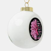 Borstkanker ondersteunt de strijders die haar T- Keramische Bal Ornament (Links)
