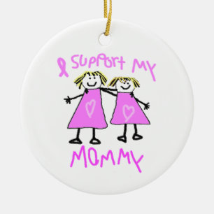 Borstkanker ondersteunt mammie hangen keramisch ornament