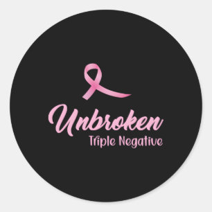 Borstkanker ongebroken triple negatief ronde sticker
