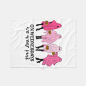 Borstkanker op woensdag hebben we roze Draag Fleece Deken (Voorkant (Horizontaal))