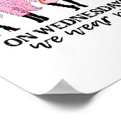 Borstkanker op woensdag hebben we roze Draag Poster (Hoek)