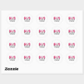 Borstkanker op woensdag hebben we roze Draag Ronde Sticker (Vel)
