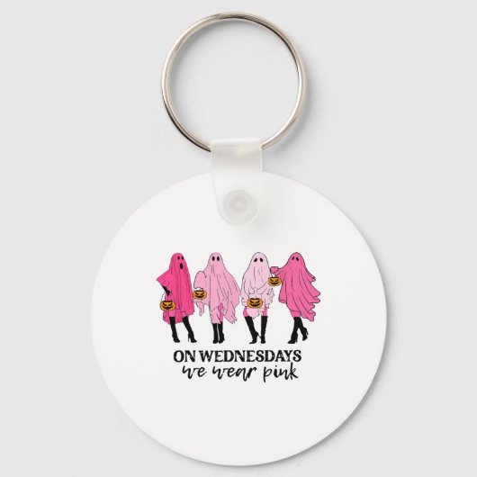 Borstkanker op woensdag hebben we roze Draag Sleutelhanger (Voorkant)