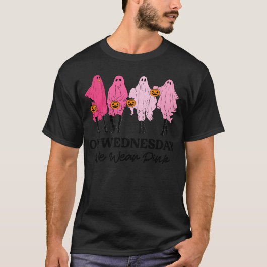 Borstkanker op woensdag hebben we roze Halloween D T-shirt (Voorkant)