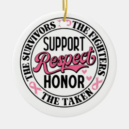 Borstkanker opbeurend citaat keramisch ornament