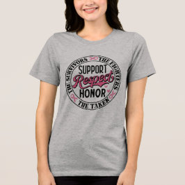 Borstkanker opbeurend citaat Tri-Blend shirt