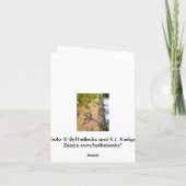 Borstkanker Opmerking Kaart-Roze lint in het zand. Kaart (Achterkant)