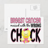 Borstkanker overgebracht met de verkeerde kuiken briefkaart (Voorkant / Achterkant)