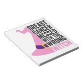 Borstkanker overkomt met de verkeerde heks notitieblok (Schuin)