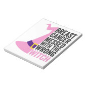 Borstkanker overkomt met de verkeerde heks notitieblok (Linkerzijde)