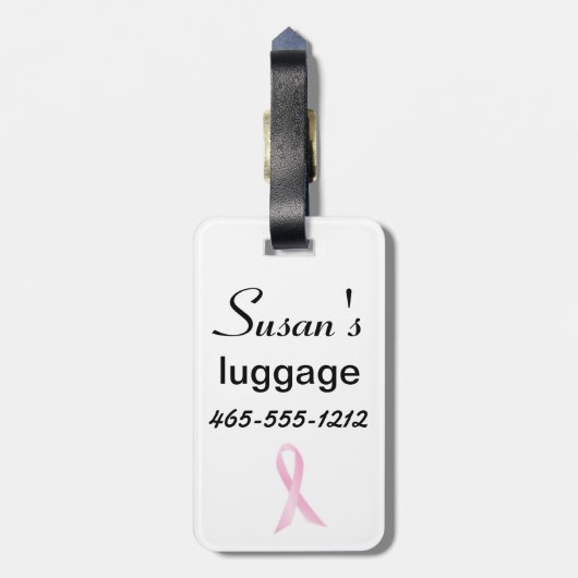 Borstkanker Overlevende Bagagelabel (Achterkant verticaal)