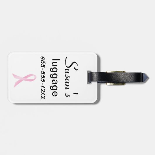 Borstkanker Overlevende Bagagelabel (Achterkant horizontaal)