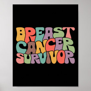 Borstkanker Overlevende Bewustzijn Krijger Onderst Poster