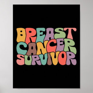 Borstkanker Overlevende Bewustzijn Krijger Onderst Poster