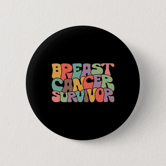 Borstkanker Overlevende Bewustzijn Krijger Onderst Ronde Button 5,7 Cm (Voorkant)
