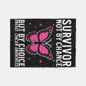 Borstkanker Overlevende Borstkanker Bewustzijn Fleece Deken (Voorkant (Horizontaal))