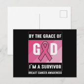 Borstkanker Overlevende door Gods genade Christeli Briefkaart (Voorkant / Achterkant)